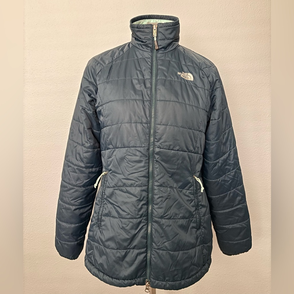 The North Face Fitted Parka Green/Blue Small